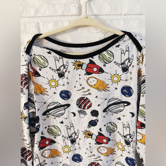 Peregrine Stormy Space Doodle Two-piece Bamboo Pajamas - Picture 4 of 8